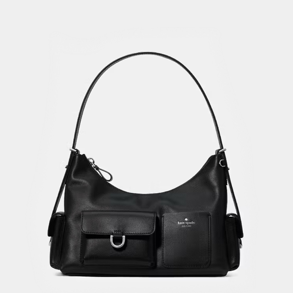 ♠️Kate Spade New York Cargo Leather Shoulder Bag, Black NEW NWT